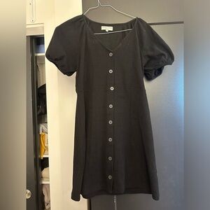 Madewell Texture & Thread Black Dress